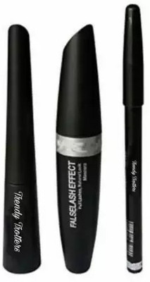 House Of Huda Eye Magic 3-in-1 Eyeliner combo Eyliner,Maskara,Eyebrow Pencil Easy to Use 15 g(Black)