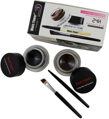 Music Flower Long Wear Gel Eyeliner 6gm 6 g(Black, Brown)