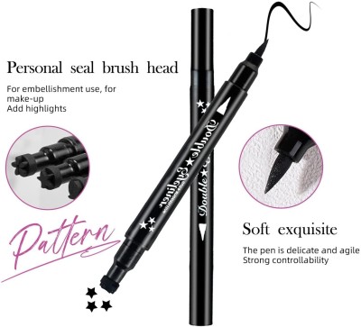 tanvi27 Tattoo Stamp Super Eyeliner 2in1 Black Waterproof Liquid Pen Eyeliner 2 g(BLACK)