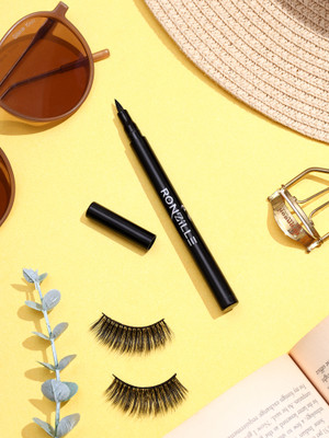 RONZILLE Waterproof Pen Eyeliner Smudge Proof Eye Makeup Quick Drying 7 ml(Black)