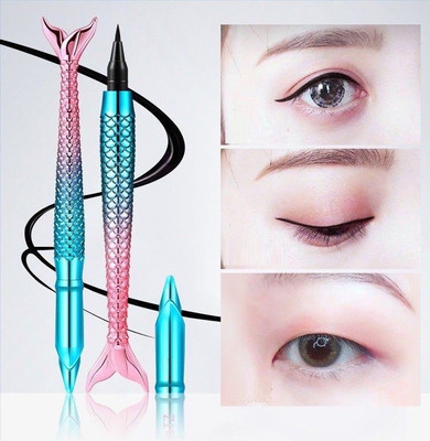 Latixmat FISH SHAPE WATERPROOF AND LONGLASTING PEN EYELINER PACK OF 2 10 g(Black)
