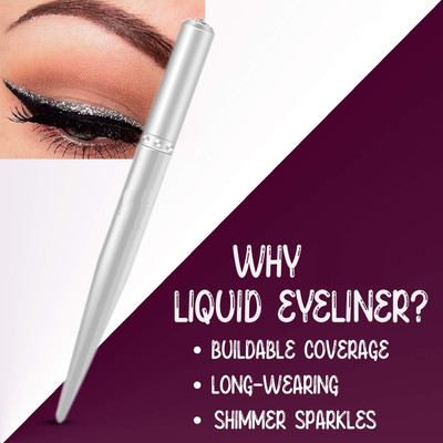 CATERINACHIARA water proof and long lasting ,high shine liquid eyeliner 1.5 g(silver)