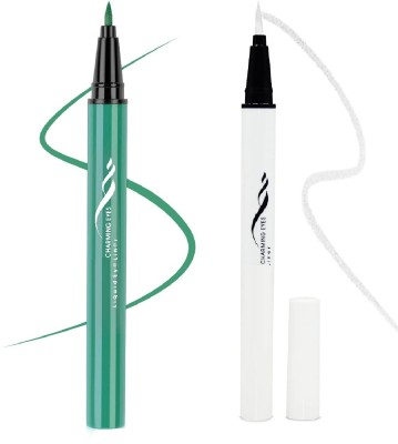 YAWI DAILY BASE USE COMBO SKETCH LINER FOR WATER PROOF , LONG LASTING 10 g(WHITE, GREEN)