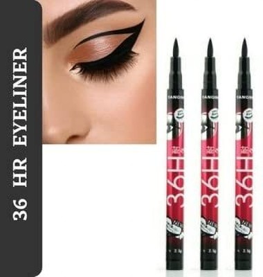 Love Nature Sketch Eyeliner 36H WATERPROOF EYELINER (pack of 3 pcs combo) 30 ml(Black)