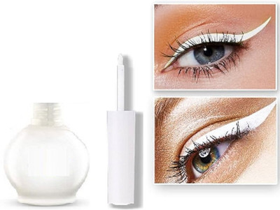 ADJD White color liquid eyeliner waterproof, non transfer and smudge proof eyeliner 3.5 g(WHITE)