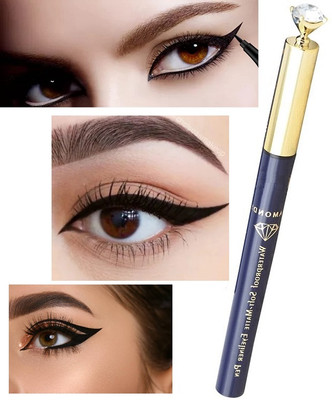 Emijun Best Fine Tip Waterproof & Long Stay Soft-matte Jet Black Eyeliner Pen 1.2 g(black)