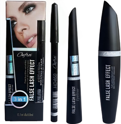 Onfroi The Premiers 3in1 Perfect False Lash
Effect Mascara, Liquid Eyeliner & 16 ml(Eyebrow Pencil Combo, 3 Items in the set)