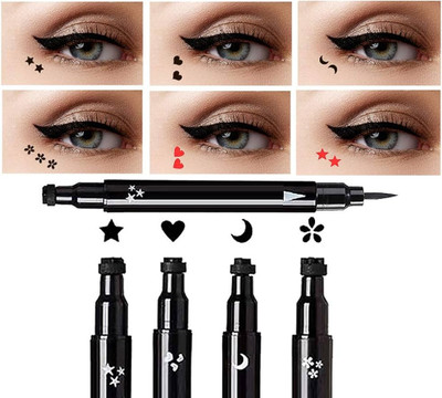 Sheny super Eyeliner Star Pattern 2 in 1 star eyeliner 10 g(BLACK)