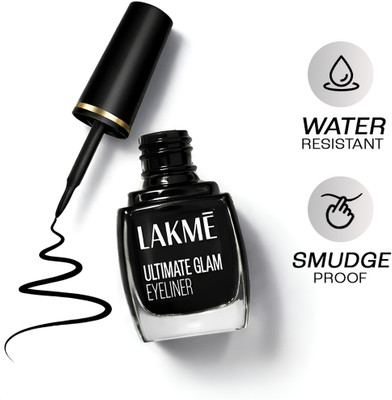 Lakmé Ultimate Glam, Eye Liner, Quick Drying, Water Resistant, Smudgeproof 9 ml(Black)