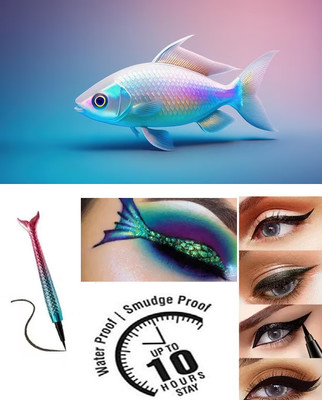 PERLENTE exclusive FANTASTIC FISH SHAPE EYELINER WATERPROOF AND LONGLASTING 5 ml(BLACK)