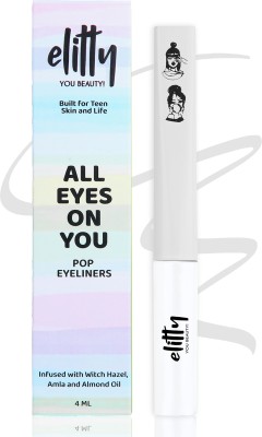 Elitty Moon Child | Waterproof Liquid Eyeliner | Matte Finish | Lasts Upto 12 Hours 4 ml(Moon Child-White)