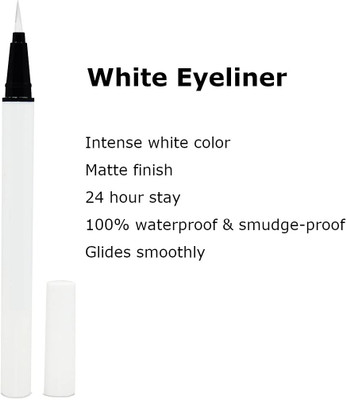 DARVING Long Lasting Smudge Proof Sketch Pen Eyeliner For Women in White Color 3 g(WHITE)
