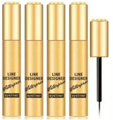 Emijun combo 4 liquid gold body eye liner matte finish 32 ml(black)