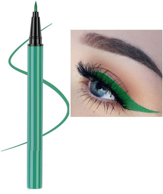 FLORERO Best Liquid Eyeliner Matte Finish, Waterproof, Smudgeproof green liner 3 g(green)