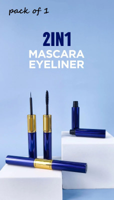 Neycare pen eyeliner with mascara 2 in 1 mini combo set pack of 1 8 ml(BLACK)