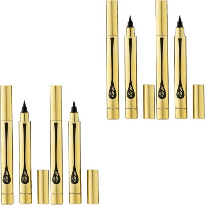 NG MART GOLD EYELINER PEN FOR 24hr LONG LASTING EYLINER PEN (BLACK) PACK OF - 4 80 g(BLACK)