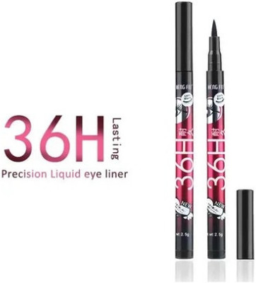 LADYLIP Pack of 5 Highquality waterproof eye liner 36 Hours stay smudge Proof Deep Black 9 g(BLACK)