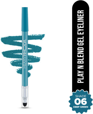 Hilary Rhoda Play n Blend Gel Eyeliner | Highly Pigmented | Matte & Shimmer Finish Eyeliner 1.5 g(Deep Green)