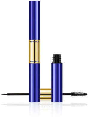 Neycare SOFT AND SMOOTH NEW MATTE 2 IN 1 EYELINER WITH MASCARA PACK OF 1 8 ml(BLACK)