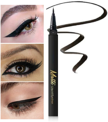 GABBU Matte Finish & Waterproof Eyeliner with Ultra Fine Tip 1.5 ml(BLACK)