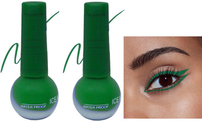 ADJD Combo SmoothApplication Matte Green Liquid Eyeliner Quick Drying Long Lasting 7.2 ml(Green)