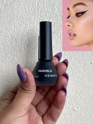 HUZURLU Black Eyeliner Waterproof Smudge-Proof & Stays up to 24 Hours 3.5 ml(BLACK)