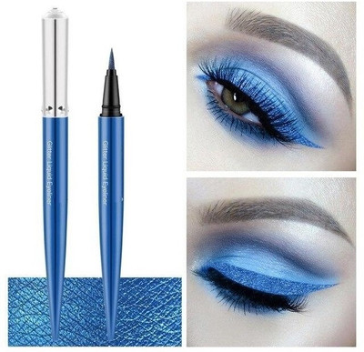 THTC Shiny Diamond Liquid Blue Eyeliner for Long Lasting Stay, Smudge Proof 1.5 g(BLUE)