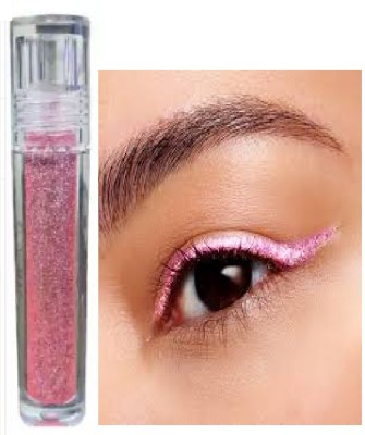 Luipui waterproof pink glitter eye liner trending waterproof pack of 1 7 ml(pink)