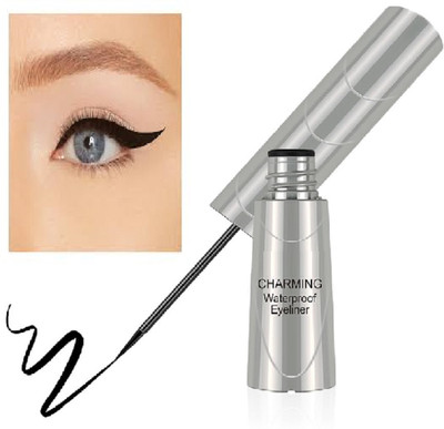 Luipui trending waterproof black color eye liner pack of 1 6 ml(BLACK)