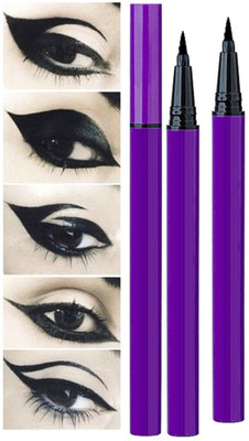 tanvi27 HD Matte Black Eyeliner Perfection In Every Stroke Combo 5 ml(purple)