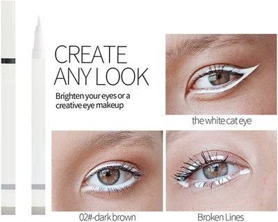 NADJA New long-lasting liquid eyeliner White sketch pen eyeliner 2 ml(WHITE)