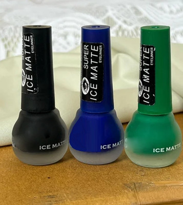 tanvi27 Water Proof & Smudge proof Ice Matte Black & Blue & Green Liquid Eyeliner 6 ml(Green & Black & Blue)