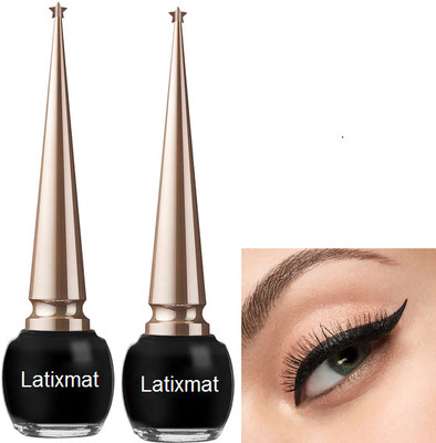 Latixmat Combo Smudgeproof Liquid Color Eyeliner Matte finish Eyeliner for Women 10 ml(BLACK)