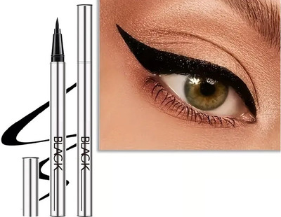 GULGLOW99 Korean Styltes Waterproof And Long Wearing Bold Felt Tip Pen Glossy Eyeliner 2 g(BLACK)