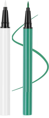 Arcanuy Bold white & green Sketch Eyeliner Waterproof and Long-lasting 6 g(green ,white)