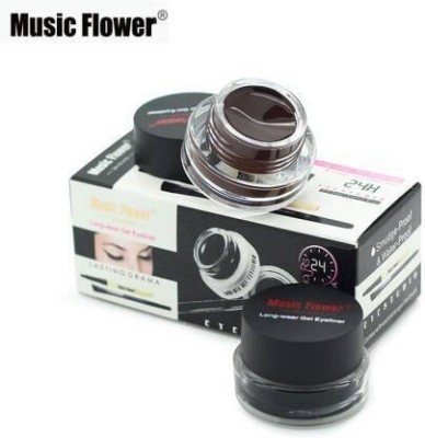 Music Flower Gel Eyeliner 6 g (Black -01, Brown- 01) 6 g(Black, brown)