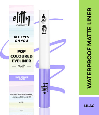 Elitty Lilac Dreams | Waterproof Liquid Eyeliner | Matte Finish | Lasts Upto 12 Hours 4 ml(Lilac Dreams-lilac)