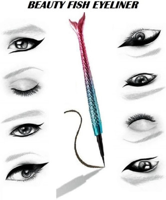 KA-KAIASHA Ultra Fine Smudge and Water Proof Fish Shape Eyelinear 10 g(BLACK)