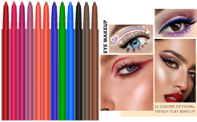 NADJA COLORFUL SET OF 12 LIP AND EYE LINER FOR WOMEN 4.2 g(MULTI COLOR)