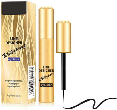 Neycare matte jet black new eyeliner easy to use pack of 1 5 ml(black)
