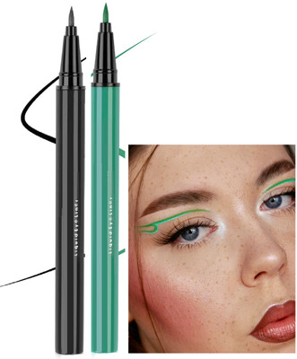 ADJD Sketch green & black Matte Finish Pen Smudge Proof Eyeliner 3 ml(green, black)