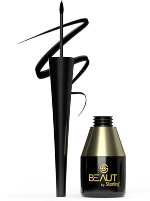 Beaut by Sterling Velvet Series Eyeliner Glossy Sharp Look, Waterproof Eye Liner 7Ml. 7 ml(Black)