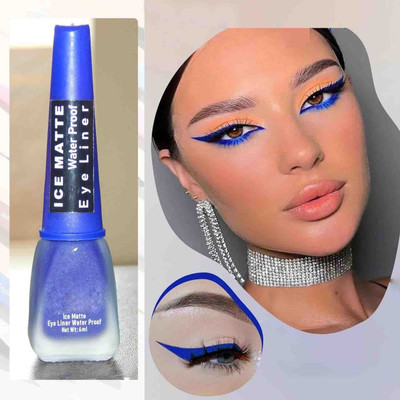 CATERINACHIARA New Smudge proof Ice Matte Royal Blue Liquid Eyeliner 6 ml(Blue)