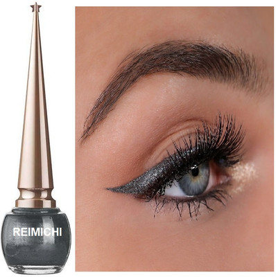 REIMICHI Metallic Grey Eyeliner Long-Lasting, Easy Glide & Quick-Drying Formula 5 ml(Metallic Grey)