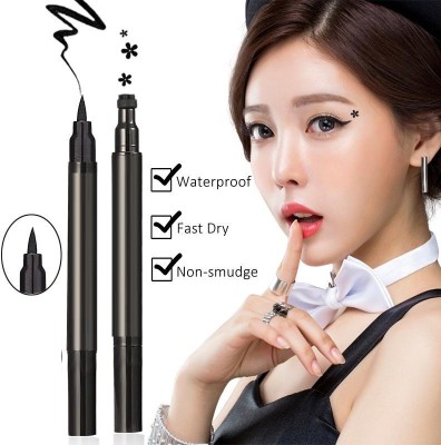 Wiffy 2 IN 1 PEN EYELINER IN STAR DESIGN AND SIMPLE LOOKING FOR WOMEN AND 10 g(BLACK)