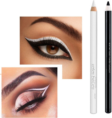 YAWI BEST MULTI USE BLACK WHITE PENCIL LONG LASTING EYE LINER 4 g(WHITE, BLACK)