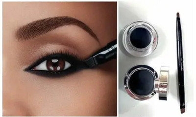 AFARAXIA Lightwet Gel Kajal & Eyeliner Cake 2 in 1 smudge proof 7 g(black)