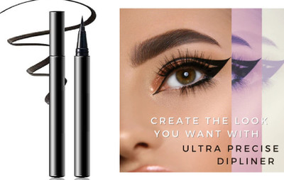 AFARAXIA Best Fine Tip Waterproof & Long Stay Soft-matte Jet Black Eyeliner Pen 1.6 g(black)