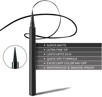 MYEONG Waterproof Long lasting Sketch Eyeliner Jet Black 2 g(BLACK)
