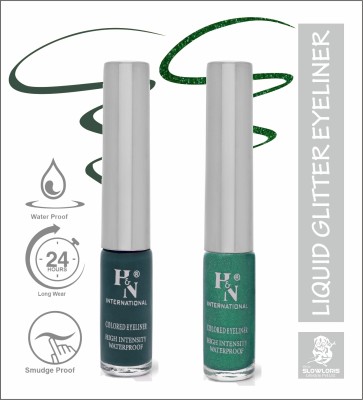 HIGHLIGHT NAILS HN-EL1-CB (EL1-01 ) ( EL1-08) 6 ml(ARABIAN GREEN::GLITTER GREEN)